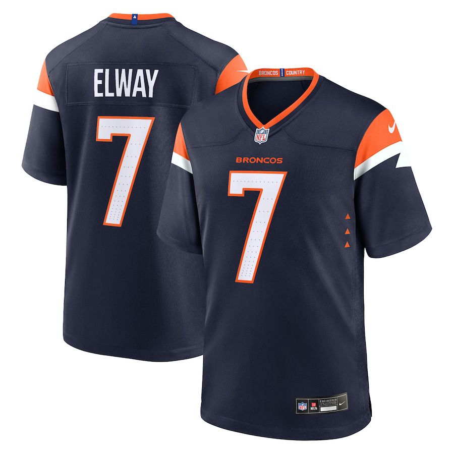 Men Denver Broncos #7 John Elway Nike Navy Alternate Retired Player Game NFL Jersey->->NFL Jersey